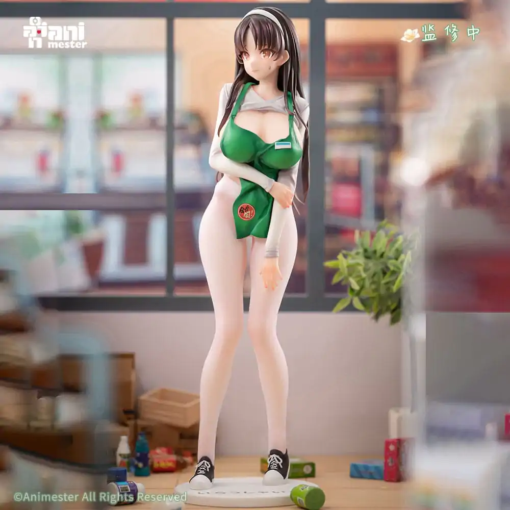 Original Character Statue 1/6 First Business! Mari Hanamiya the Gentle Shop Assistant illustration by POPQN 28 cm   product photo