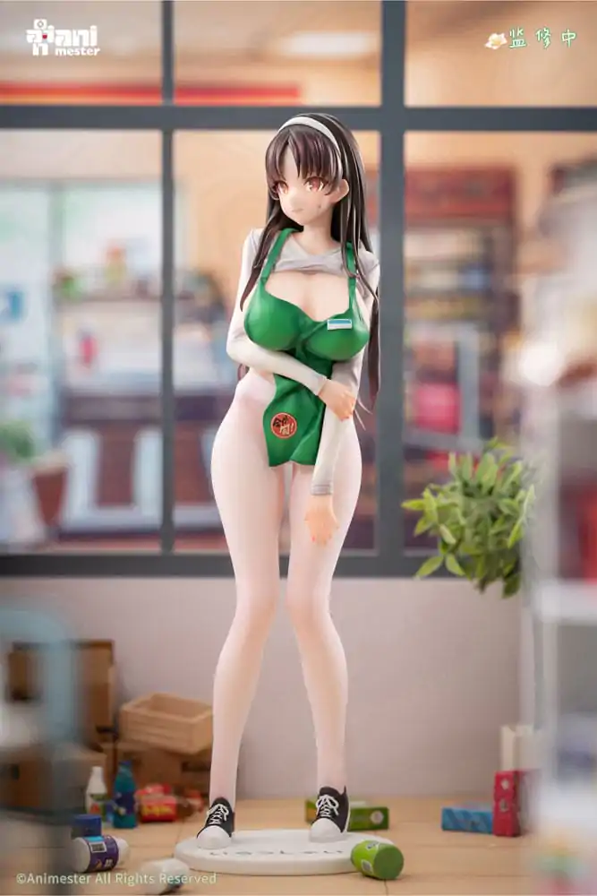 Original Character Statue 1/6 First Business! Mari Hanamiya the Gentle Shop Assistant illustration by POPQN 28 cm   product photo