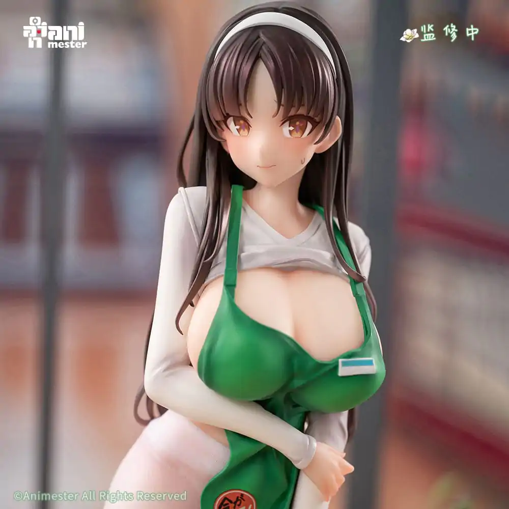 Original Character Statue 1/6 First Business! Mari Hanamiya the Gentle Shop Assistant illustration by POPQN 28 cm   product photo