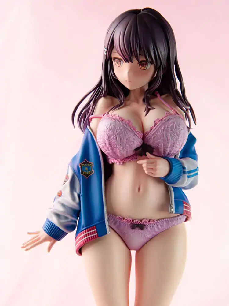 Original Character PVC Statue 1/6 Sukajan Jacket Kanojo wa Cool de Itai! Kyouka Kagura 27 cm product photo
