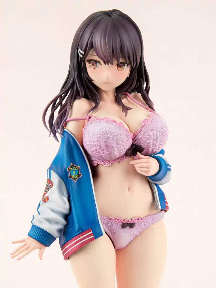 Original Character PVC Statue 1/6 Sukajan Jacket Kanojo wa Cool de Itai! Kyouka Kagura 27 cm product photo