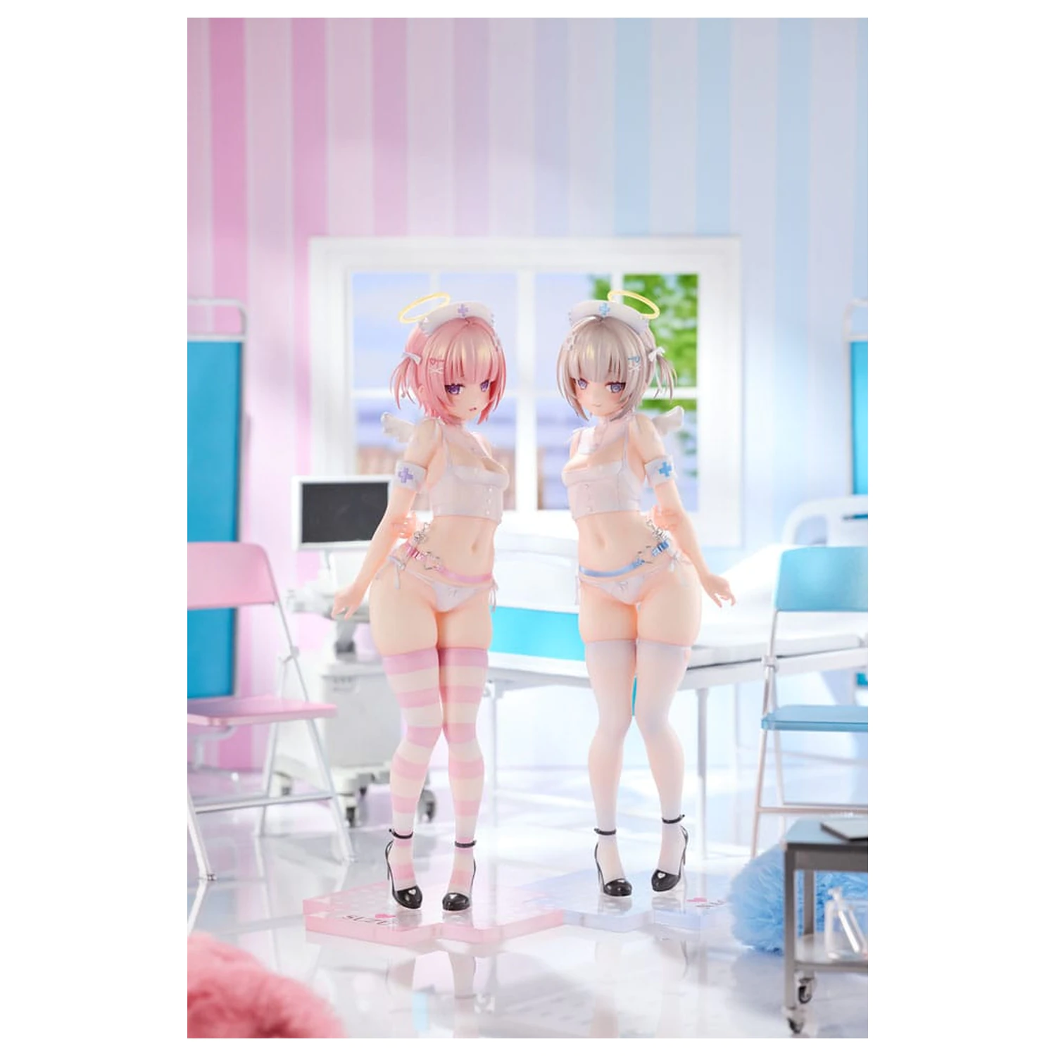 Original Character Statue 1/6 Suzu & Nagi Illustrated by Kuma 4-gou Set Edition 27 cm product photo