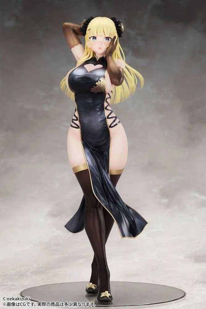 Original Character Statue 1/7 China Girl Black Ver. Illustrated by Oekakizuki 20 cm product photo