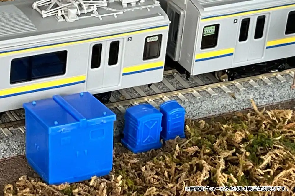 Original Character 1/80 Plastic Model Kit 1/80 Pop Another World Series Relay box/Cubicle Blue 3 cm product photo