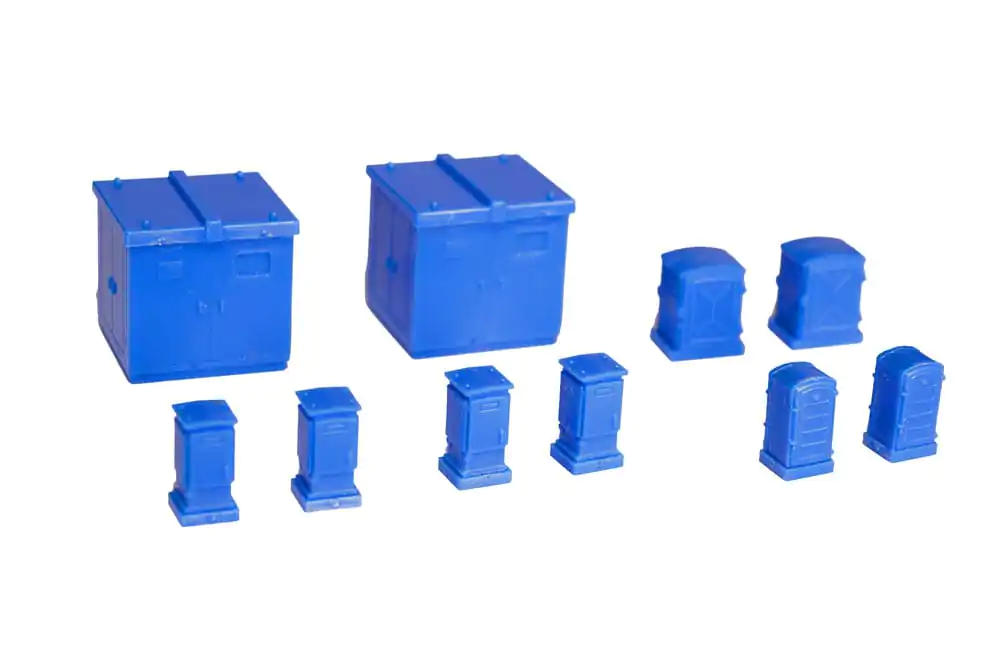 Original Character 1/80 Plastic Model Kit 1/80 Pop Another World Series Relay box/Cubicle Blue 3 cm product photo