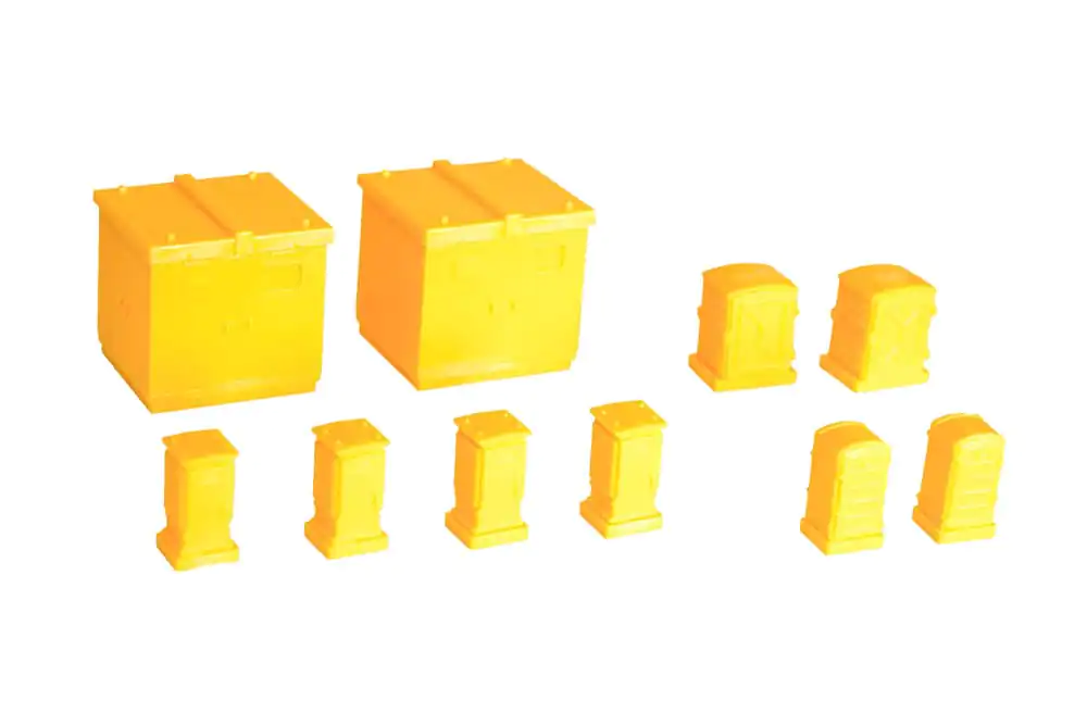 Original Character 1/80 Plastic Model Kit 1/80 Pop Another World Series Relay box/Cubicle Yellow 3 cm product photo