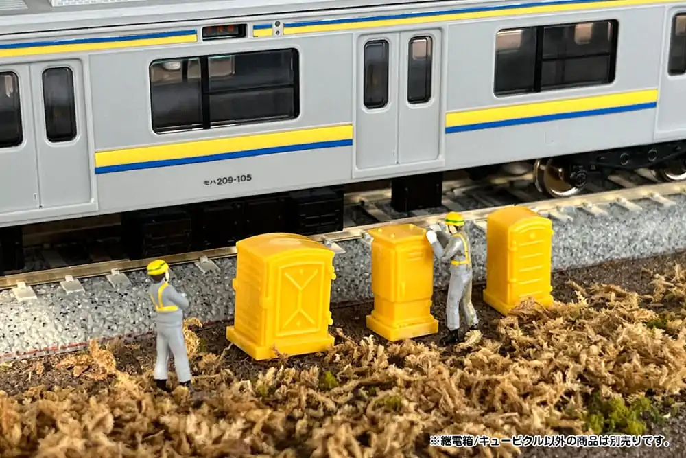 Original Character 1/80 Plastic Model Kit 1/80 Pop Another World Series Relay box/Cubicle Yellow 3 cm product photo