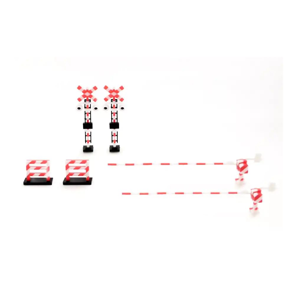 Original Character 1/80 Plastic Model Kit 1/80 Railway Crossing (Red×White) 5 cm product photo