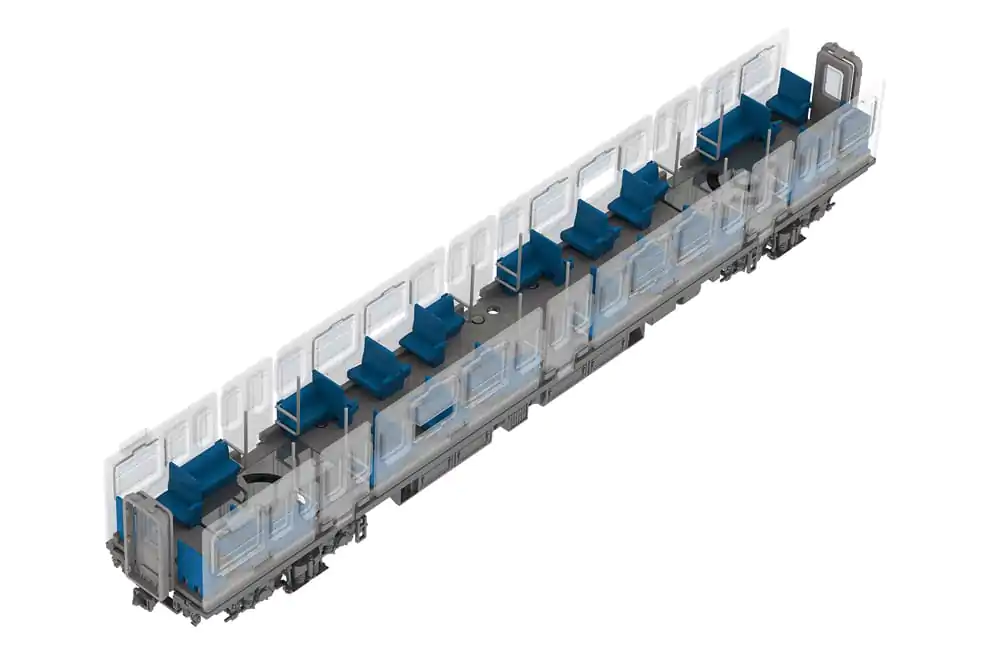 Original Character 1/80 Plastic Model Kit 1/80 Semi-cross seat interior set A (blue) 4 cm product photo