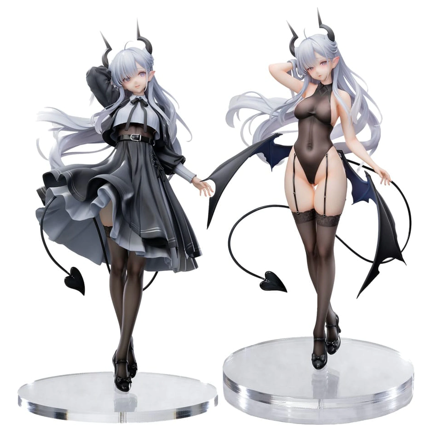 Original Character Fantasias Series Statue 1/6 set of 2 Thea-chan Apprentice Succubus Ver. (Regular Outfit & Underwear Edition) 29 cm  product photo