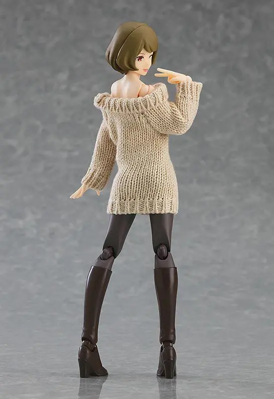 Original Character Figma Action Figure Female Body (Chiaki) with Off-the-Shoulder Sweater Dress 14 cm product photo