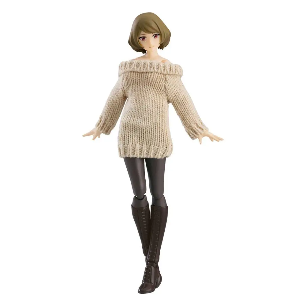 Original Character Figma Action Figure Female Body (Chiaki) with Off-the-Shoulder Sweater Dress 14 cm product photo