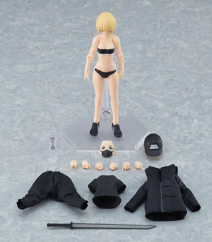 Original Character Figma Action Figure Female Body Yuki with Techwear Outfit 13 cm product photo