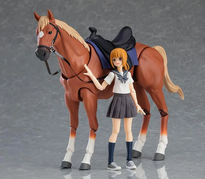 Original Character Figma Action Figure Horse ver. 2 (Light Chestnut) 19 cm product photo