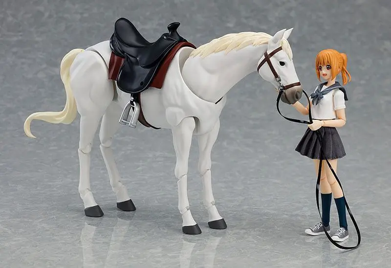Original Character Figma Action Figure Horse ver. 2 (White) 19 cm product photo