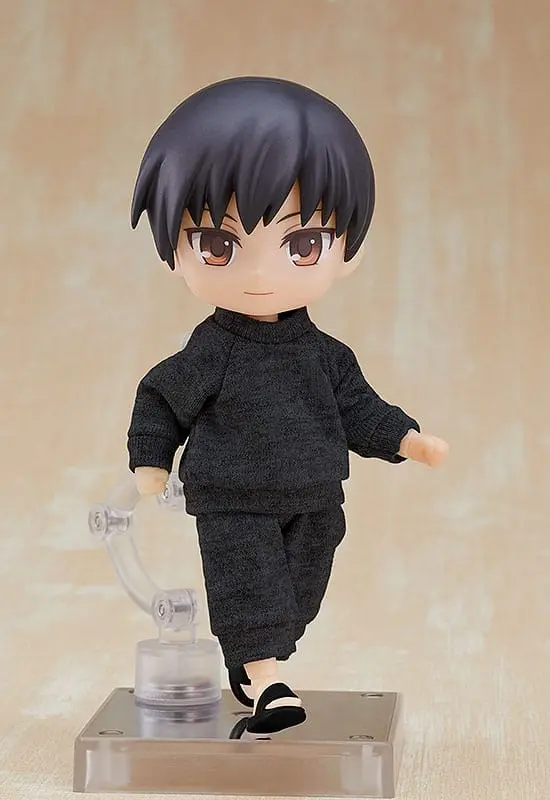 Original Character for Nendoroid Doll Figures Outfit Set: Sweatshirt and Sweatpants (Black) termékfotó