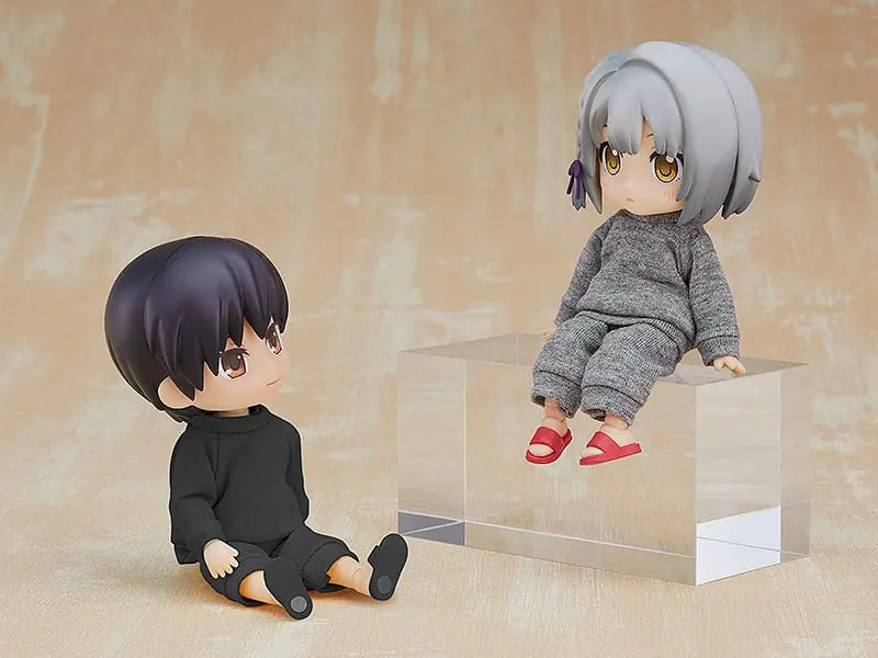 Original Character for Nendoroid Doll Figures Outfit Set: Sweatshirt and Sweatpants (Gray) termékfotó