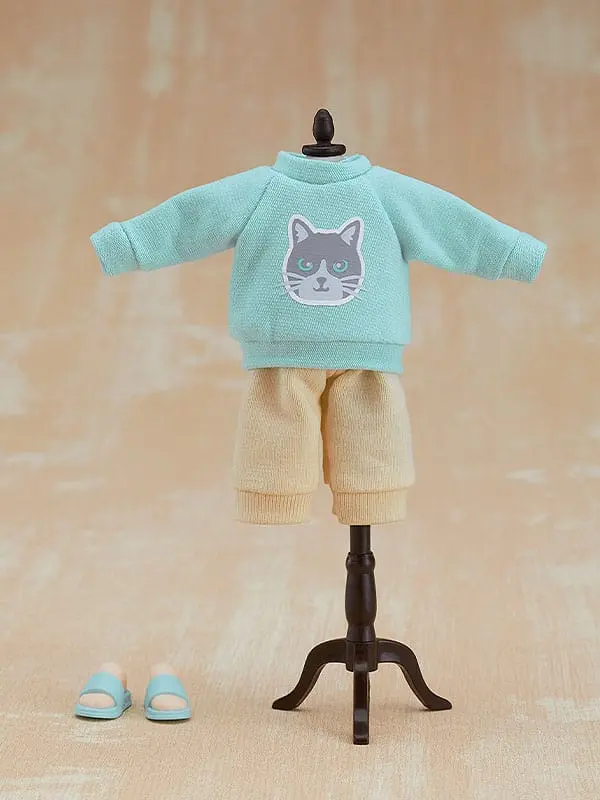 Original Character for Nendoroid Doll Figures Outfit Set: Sweatshirt and Sweatpants (Light Blue) product photo