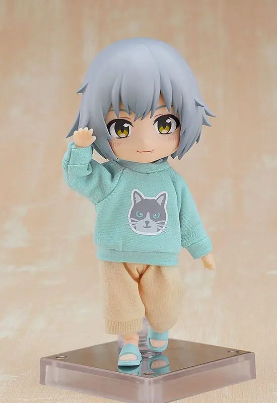Original Character for Nendoroid Doll Figures Outfit Set: Sweatshirt and Sweatpants (Light Blue) product photo