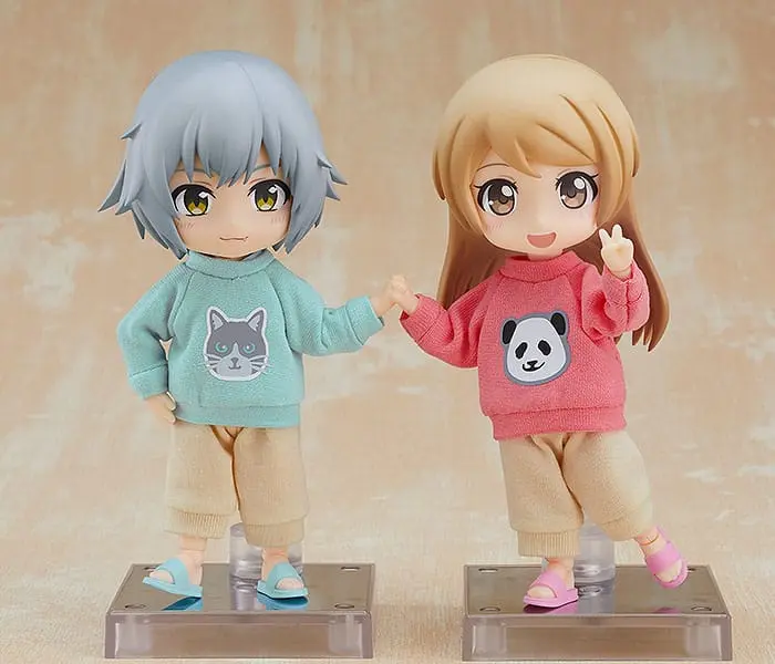 Original Character for Nendoroid Doll Figures Outfit Set: Sweatshirt and Sweatpants (Pink) product photo