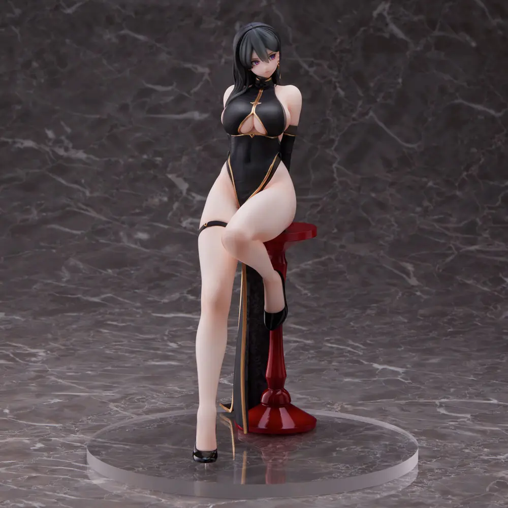 Original Character PVC Statue Hayabusa Illustration Black China Dress-chan 16 cm product photo