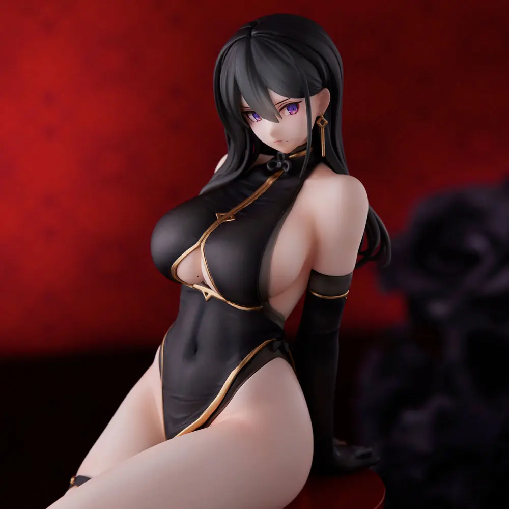 Original Character PVC Statue Hayabusa Illustration Black China Dress-chan 16 cm product photo