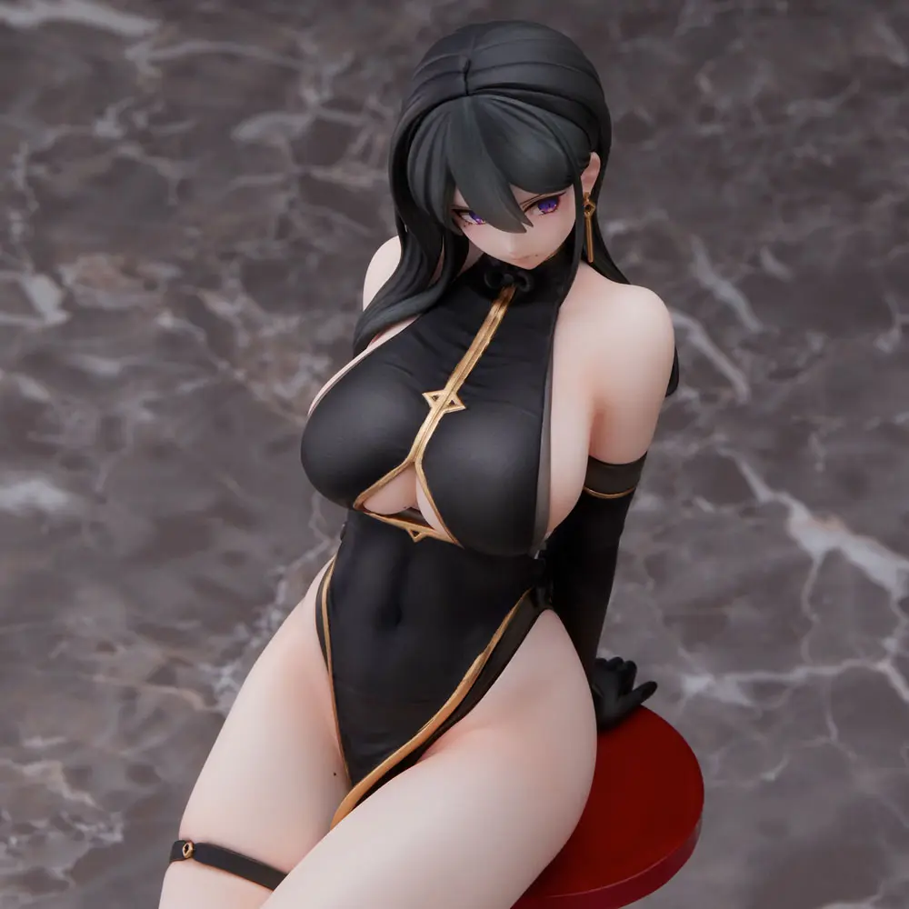 Original Character PVC Statue Hayabusa Illustration Black China Dress-chan 16 cm product photo