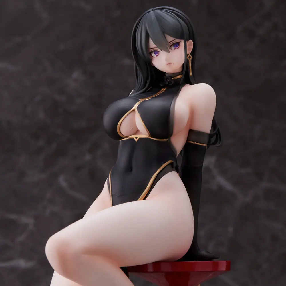 Original Character PVC Statue Hayabusa Illustration Black China Dress-chan 16 cm product photo