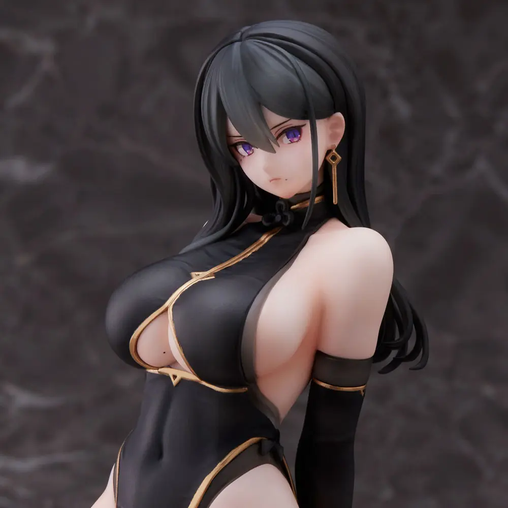 Original Character PVC Statue Hayabusa Illustration Black China Dress-chan 16 cm product photo