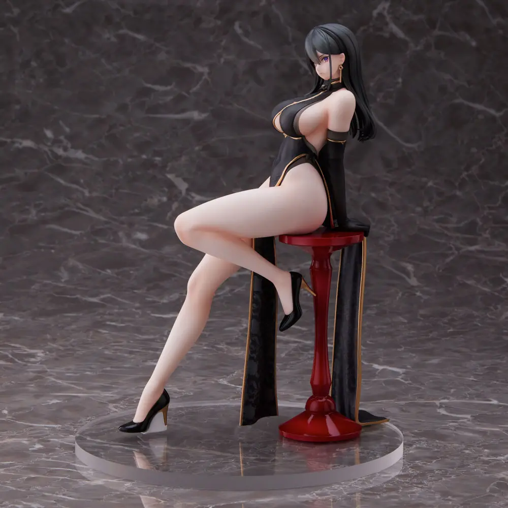 Original Character PVC Statue Hayabusa Illustration Black China Dress-chan 16 cm product photo