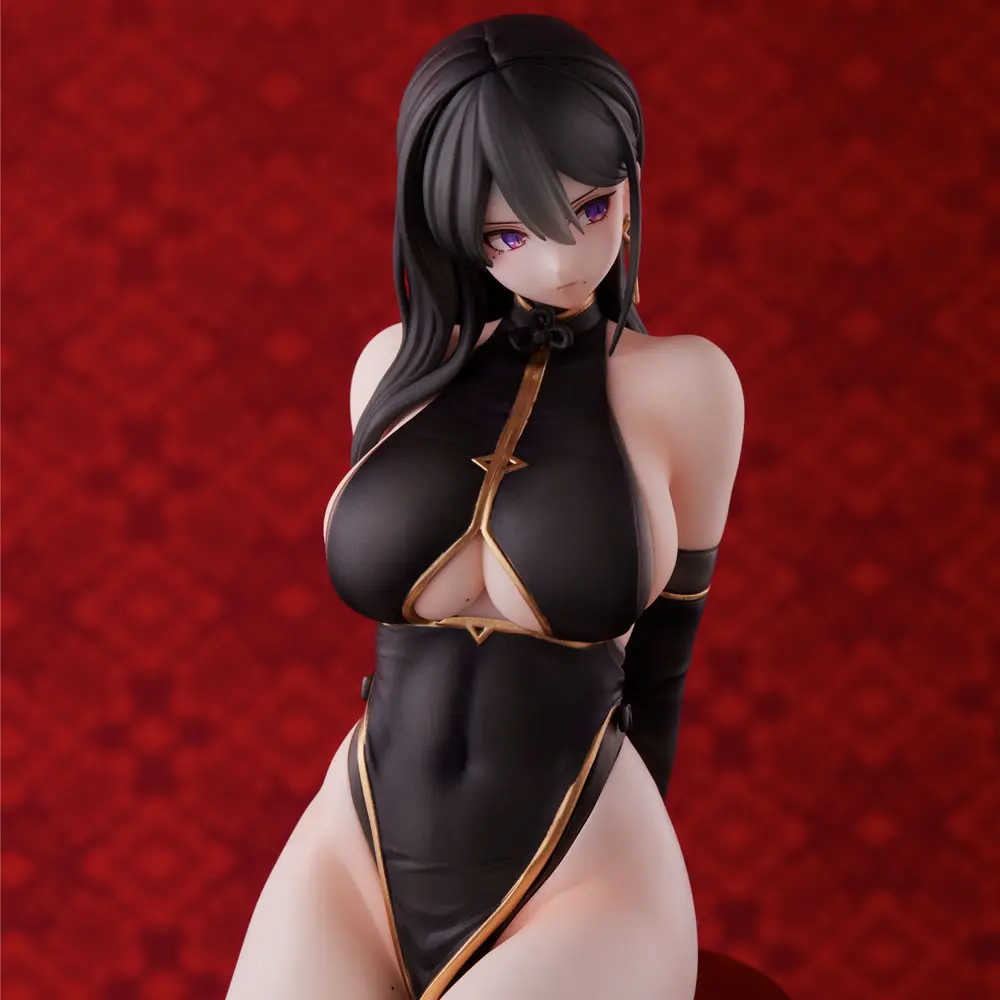 Original Character PVC Statue Hayabusa Illustration Black China Dress-chan 16 cm product photo