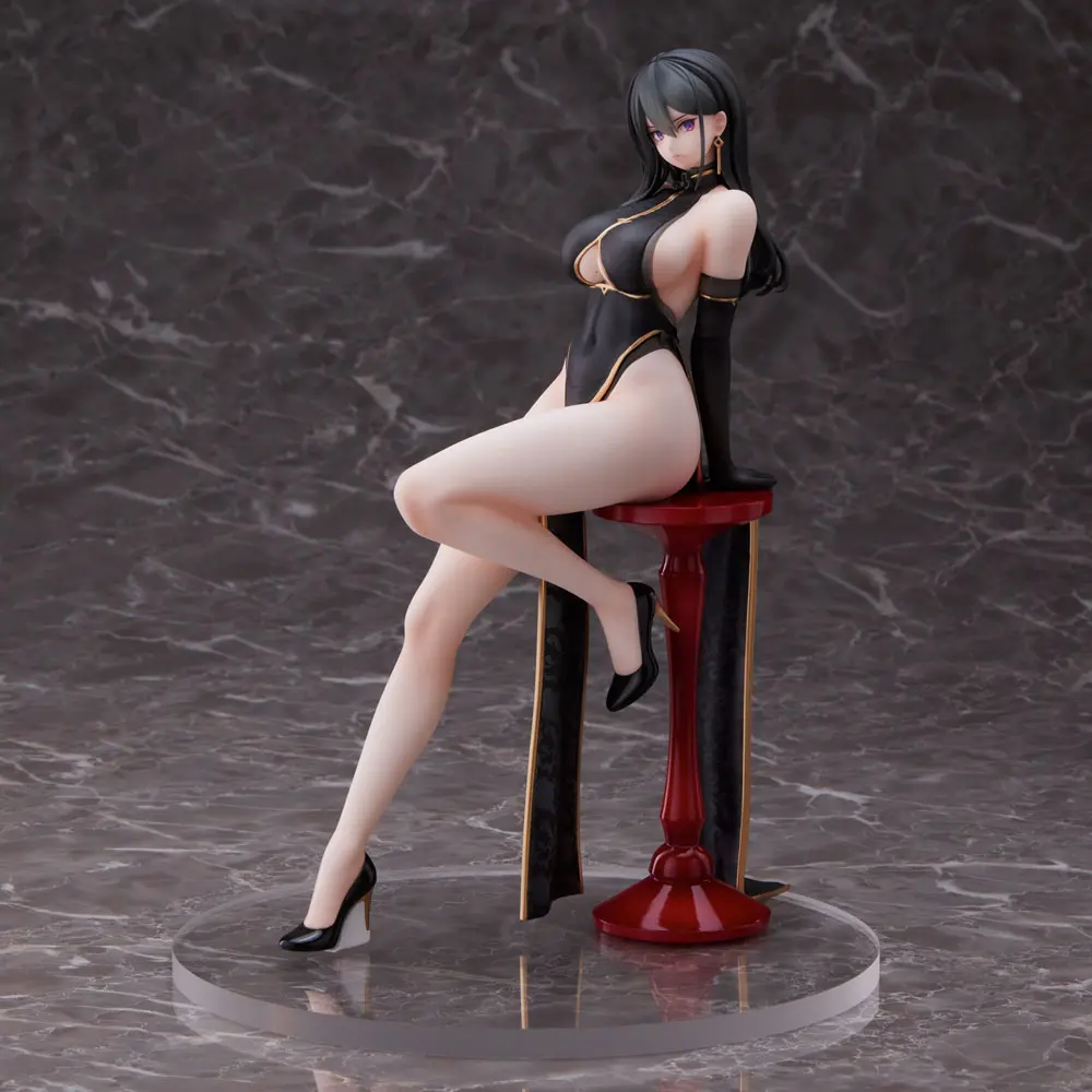 Original Character PVC Statue Hayabusa Illustration Black China Dress-chan 16 cm product photo