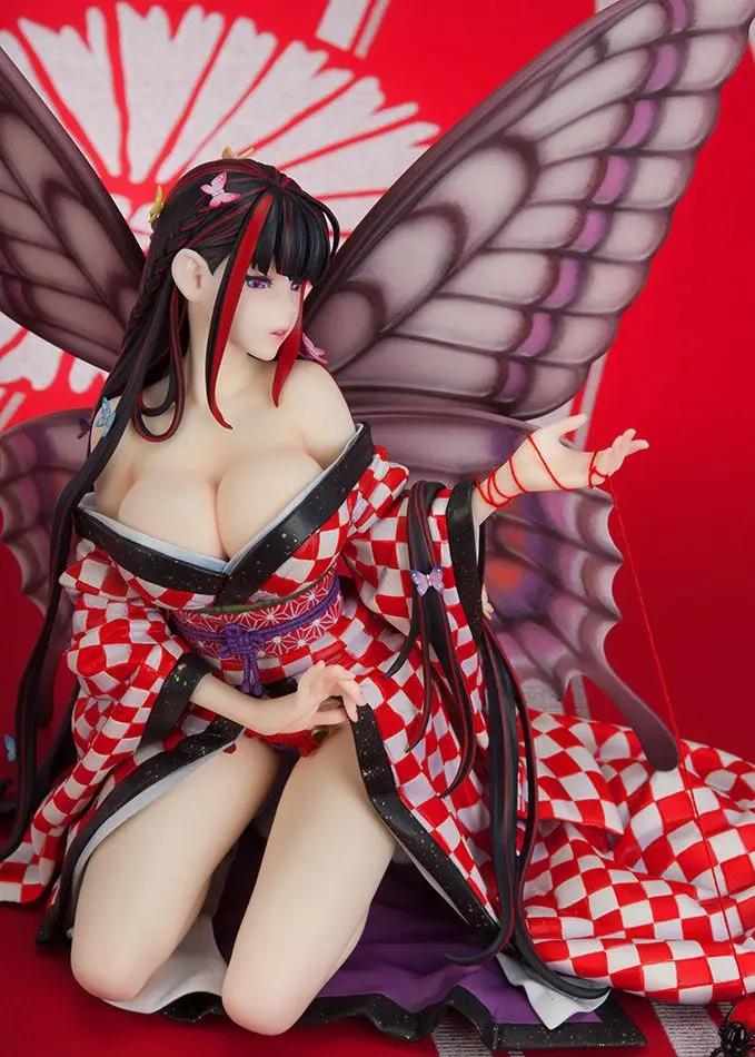 Original Character Hoteri PVC Statue Red Butterfly Illustration by Jin Happobi 16 cm product photo