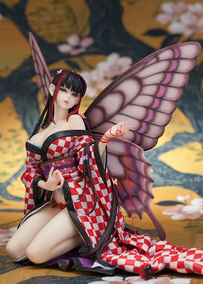 Original Character Hoteri PVC Statue Red Butterfly Illustration by Jin Happobi 16 cm product photo