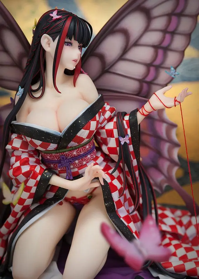Original Character Hoteri PVC Statue Red Butterfly Illustration by Jin Happobi 16 cm product photo