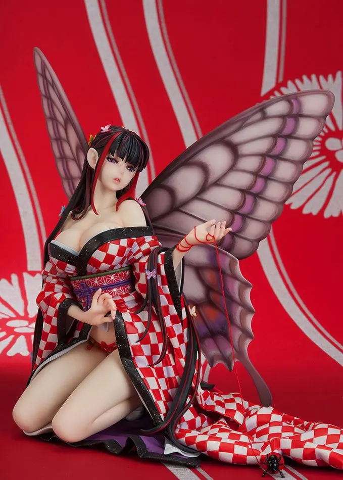 Original Character Hoteri PVC Statue Red Butterfly Illustration by Jin Happobi 16 cm product photo