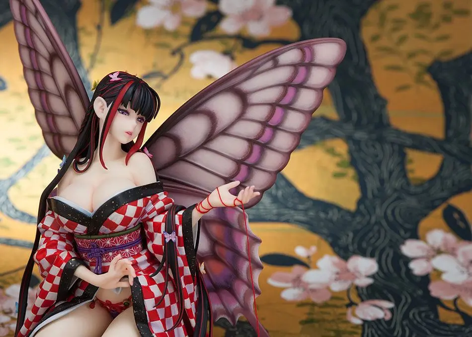 Original Character Hoteri PVC Statue Red Butterfly Illustration by Jin Happobi 16 cm product photo