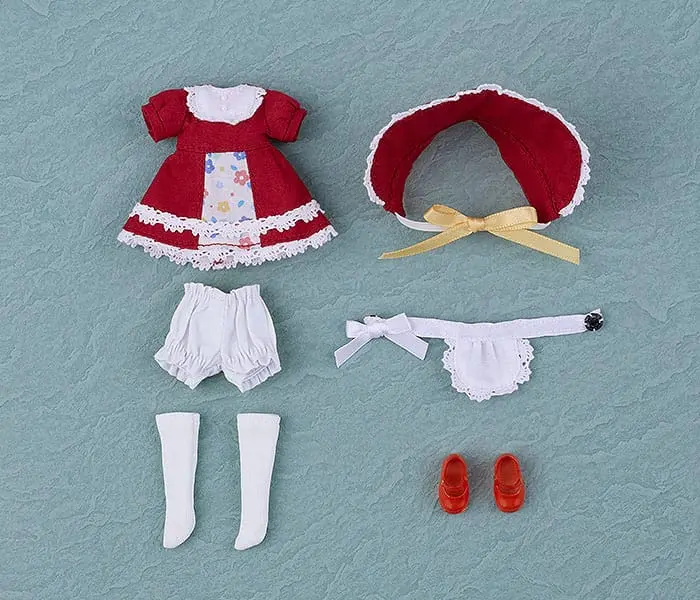 Original Character Nendoroid Doll Figures Outfit Set: Old-Fashioned Dress (Red) product photo