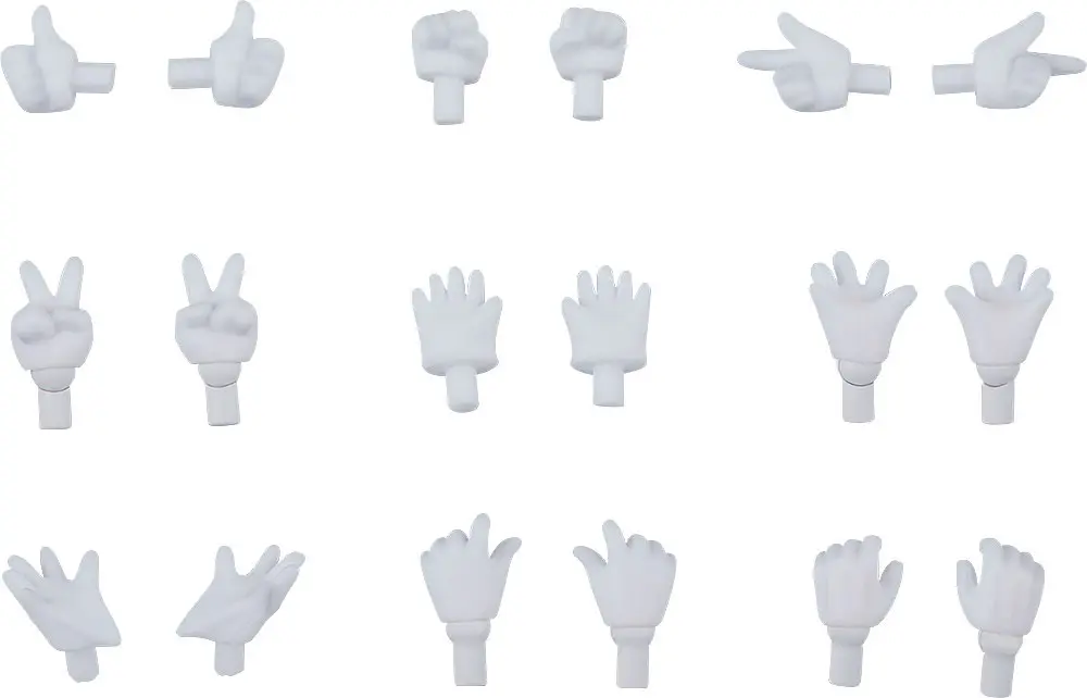 Original Character Parts for Nendoroid Doll Figures Hand Parts Set Gloves Ver. (White) termékfotó