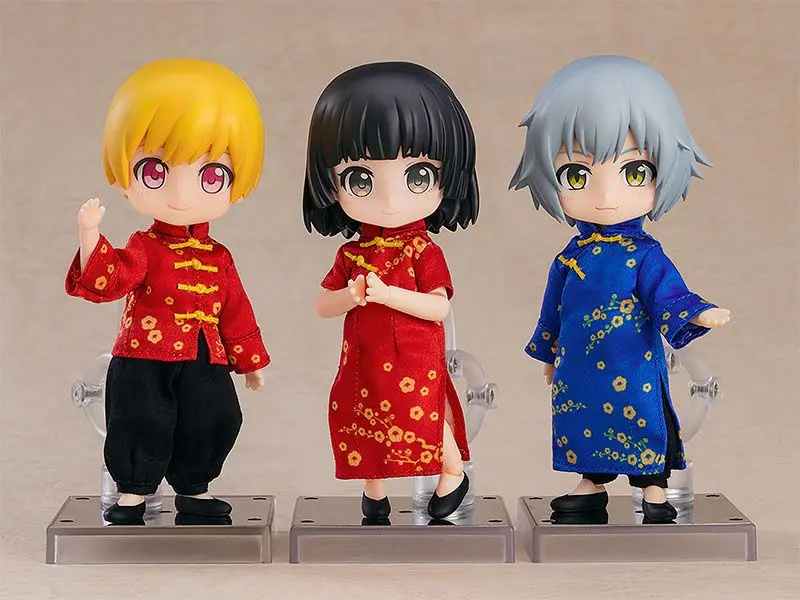 Original Character Parts for Nendoroid Doll Figures Outfit Set: Long Length Chinese Outfit (Blue) termékfotó
