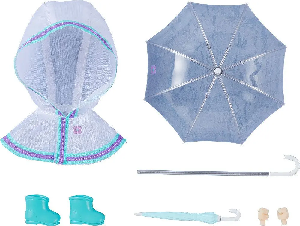 Original Character Parts for Nendoroid Doll Figures Outfit Set Rain Poncho - White product photo