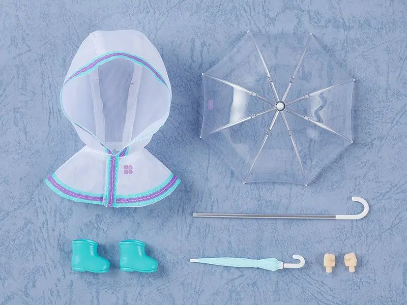 Original Character Parts for Nendoroid Doll Figures Outfit Set Rain Poncho - White product photo