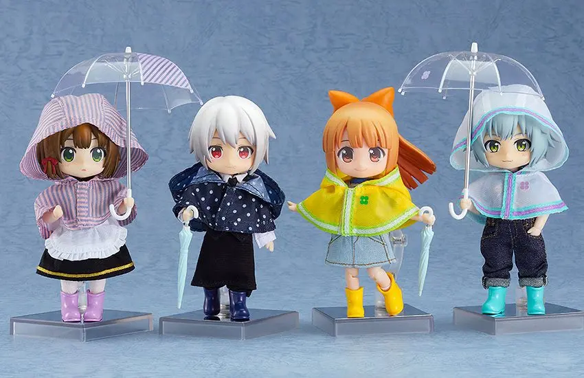 Original Character Parts for Nendoroid Doll Figures Outfit Set Rain Poncho - White product photo
