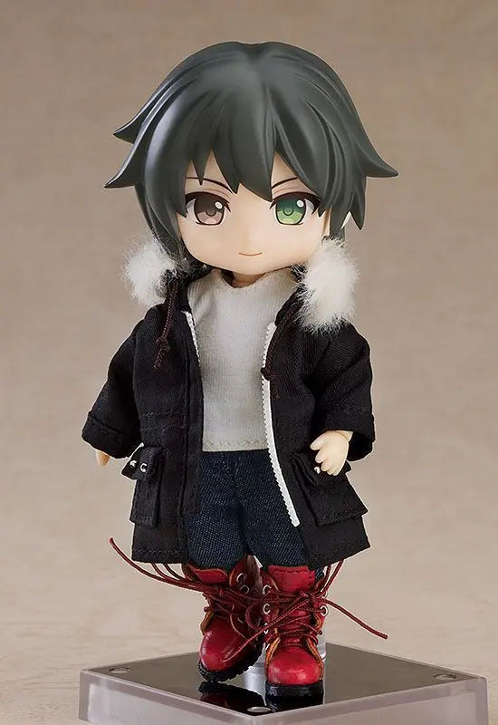 Original Character Parts for Nendoroid Doll Figures Warm Clothing Set: Boots & Mod Coat (Black) product photo