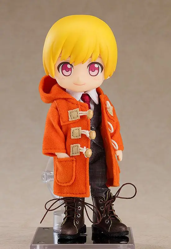 Original Character Parts for Nendoroid Doll Figures Warm Clothing Set: Boots &amp; Duffle Coat (Orange) product photo