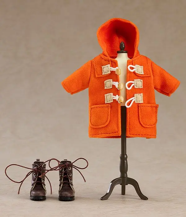 Original Character Parts for Nendoroid Doll Figures Warm Clothing Set: Boots &amp; Duffle Coat (Orange) product photo