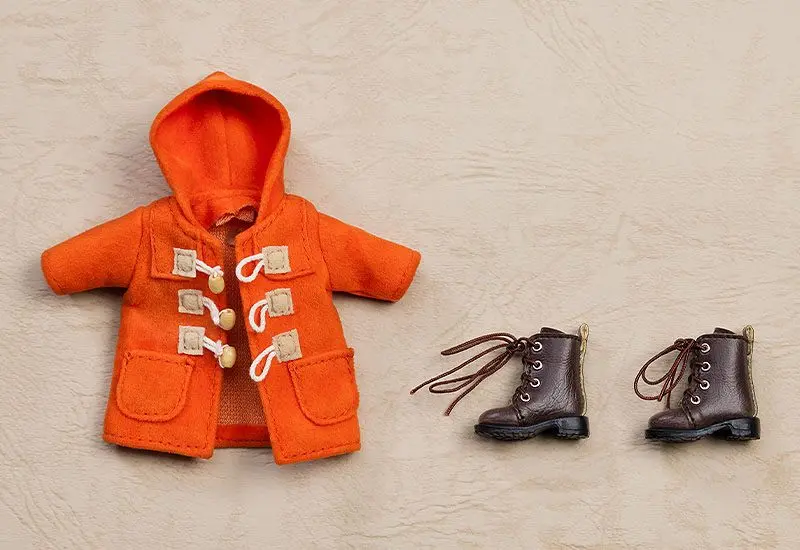Original Character Parts for Nendoroid Doll Figures Warm Clothing Set: Boots &amp; Duffle Coat (Orange) product photo