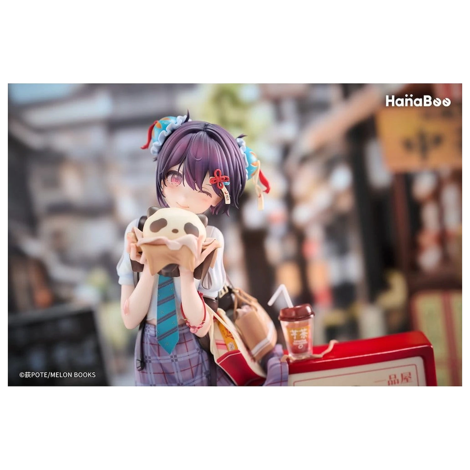 Original Character PVC Figure 1/6 Panda Nikuman-chan Deluxe Edition 26 cm product photo