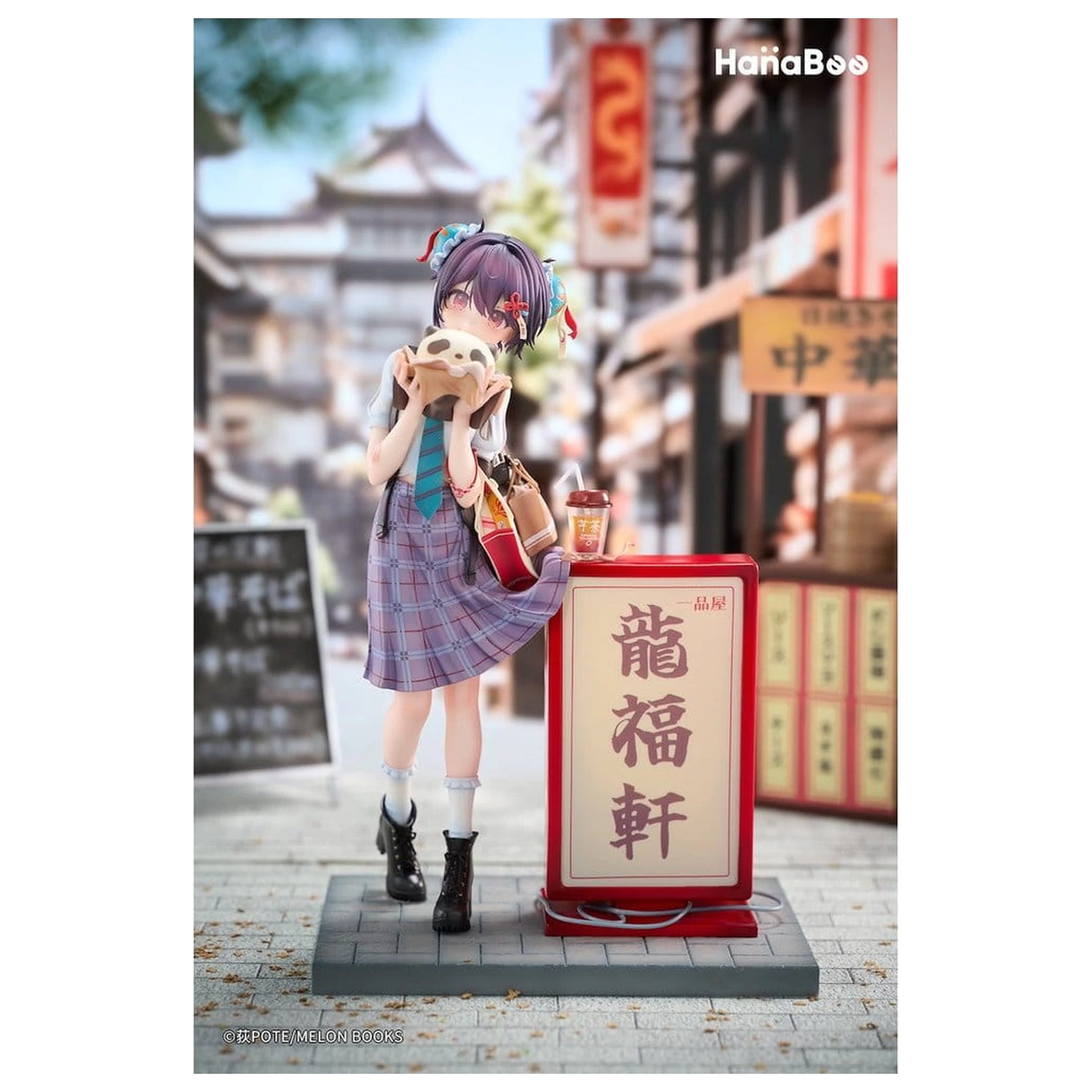 Original Character PVC Figure 1/6 Panda Nikuman-chan Illustrated by Ogipote 26 cm product photo