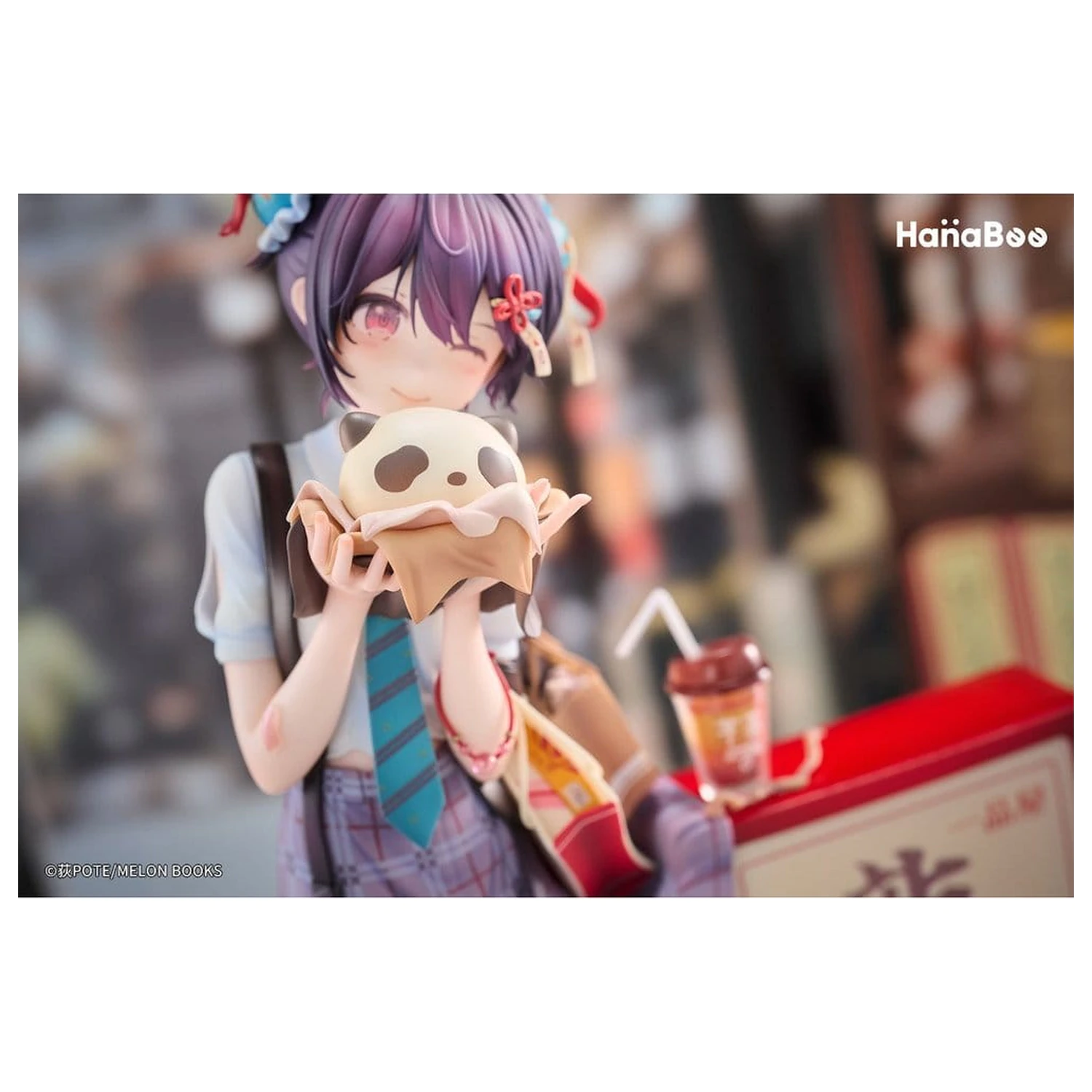 Original Character PVC Figure 1/6 Panda Nikuman-chan Illustrated by Ogipote 26 cm product photo